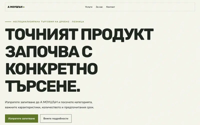 Примерен сайт на А МОУШЪН ЕООД — търговия на дребно в Лозница