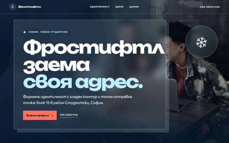 Примерен сайт на Фростифтл ЕООД — фирмен профил в София